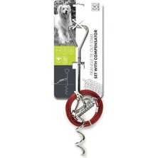 M-Pets Bahçe Bağlama Kazığı/bağlama Halat 6mt/red