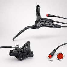 Heugers Karasawa Hdm-5e 4 Piston Hidrolik E-Bike Fren Seti Ön Arka 2 Pin Sensörlü 1 M / 2 M