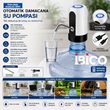 Go İthalat Ibico I11-071 USB Şarjlı Otomatik Damacana Su Pompası 4W 800MAH