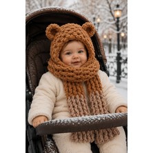 Custom Baby Çocuk Atkı Bere Seti Kışlık Örgü Balaklava Bere Atkı Kız &  Erkek Çocuk Atkı & Bere & Eldiven Sonbahar Temalı