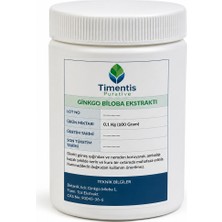 Timentis Purative Ginko Biloba Ekstraktı 100 Gram (Toz Hammadde)