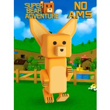 Lagom Super Bear Adventure Çöl Tilkisi Fennec Figürü - Sevimli Blok Piksel Oyun Karakteri Masaüstü & Vitrin Oyuncağı