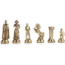 Gifthome Orta Boy Metal Ingiliz Satranç Taşı Parlak