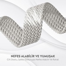 Apple Watch Series Se/11/10/9/8/7/6/5/4/3 ile Uyumlu Kumaş Kordon 46MM/45MM/44MM, Series 10 42MM/41MM/40MM/38MM
