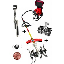 Öm-ka Royal Benzinli Sırt Tırpan + Çift Toprak Çapalama + Kancalı Silkeleme Hasat Aparatı Set 52 cc 4.6 Hp