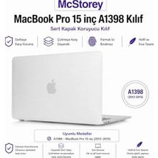 Macbook Pro Kılıf 15INÇ Mat (Eski Hdmı'lı MODEL:A1398 2012-2015) ile Uyumlu Şeffaf