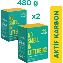 Metapet Aktif Karbon Kedi Kumu Koku Giderici, Kokusuz Akıllı Kedi Tuvaleti ve İdrar Kokusu Önleyici - 480gr