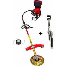 Öm-ka Royal Benzinli Sırt Tırpan + Kancalı Zeytin & Fındık & Badem & Ceviz Silkeleme Hasat Aparatı Set 52 cc 4.6 Hp