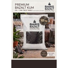 Barış Bazalt Doğaltaş Premium Siyah Bazalt Kum 10 kg - 0.8-1 mm Doğal Siyah Akvaryum Kumu