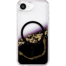 Aydogan's Onegif Apple Iphone 17E Lotus Simli Magsafe Kapak - Siyah