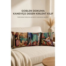 Goblen Dokuma Kaneviçe Desen Kırlent Kılıf