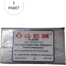 Ögem Bakkaliye Naylon Torba Beşlik 30X52 cm 1 kg 1 Paket (Takriben 105 Adet)