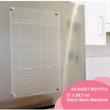 Empressco Notlu Manyetik Akrilik Haftalık Buzdolabı Takvimi | Mutfak Düzenleme Panosu  | Planlayıcı