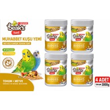 Beak's Beak’s Meyveli Muhabbet Kuşu Yemi 750 gr x 4 Adet – Toplam 3 kg
