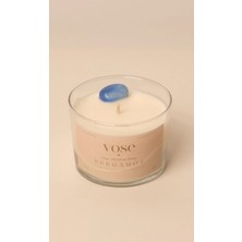 Empressco Mavi Obsidyen Taşlı Doğal Soya Mumu The Blue Stone – Bergamot Candle 5 Oz.