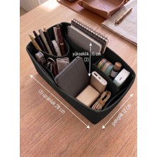 Marjinal W Club Kare Ic Ceplı Canta Icı Organızer Sıyah Renk 28 x 15 X12 Olculu (Uzunluk x  Yukseklık x Genıslık )