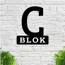 Empressco Apartman Site Bina Blok Yönlendirme C Blok 34X40 cm Alüminyum Siyah
