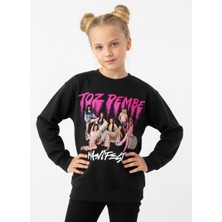 Seabubbles Manifest Toz Pembe Kız Çocuk Sweatshirt