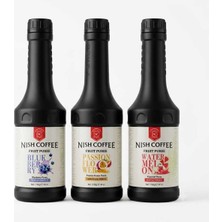 Nish Coffee Blue Berry -Çarkıfelek-Karpuz Aromalı Püre Sos 3 x 1.150 gr