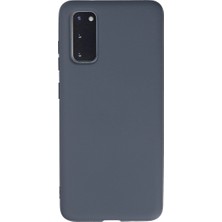 Samsung Galaxy S20 Kılıf Nano Içi Kadife Silikon - Gri