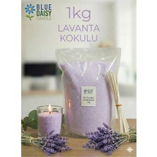 Empressco 1 kg Mor Renkli Lavanta Kokulu Inci Tozu Mum ( 25 Adet 20 cm Fitil ile ) Toz Mum , Kum Mum