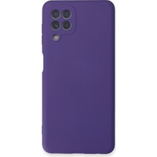 Samsung Galaxy A22 Kılıf Nano Içi Kadife Silikon - Mor