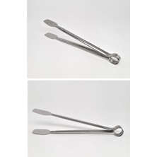 Paslanmaz Mutfak Maşası - 27 cm Mangal Barbekü Maşası