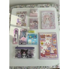 Mono Decors Kawaii Dream 10 Parça Kırtasiye Seti Sevimli Karakterli Mor Öğrenci Okul Seti