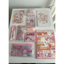 Mono Decors Kawaii Dream 10 Parça Kırtasiye Seti Sevimli Karakterli Pembe Öğrenci Okul Seti