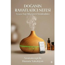 Aroma Difüzör Gece Işığı 7 LED Nemlendirici Kumandalı 550 ml Buhar Makinesi