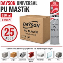 Dayson Arge Toptan Universal Pu Mastik 280 ml Kırmızı 25 Adet