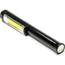 Ps-Q5 Pilli Mıknatıslı Cob LED Çalışma Tamir Kırmızı Işık El Feneri