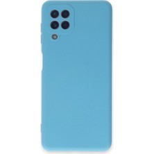 Samsung Galaxy A22 Kılıf Nano Içi Kadife Silikon - Mavi