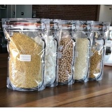 Kavanoz Görünümlü Kilitli Saklama Poşeti 620 ml (1 Adet )
