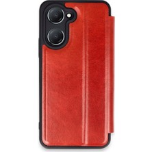 Royaleks Vivo Y18 Kılıf Flip Cover - Kırmızı
