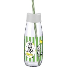 Hayvan Figürlü Pipetli Su ve Süt Şişesi Cam 500 ml