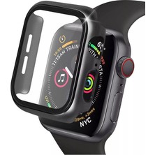 Royaleks Apple Watch 41MM Camlı Kasa Ekran Koruyucu - Siyah