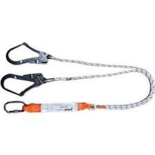 Empressco Çift Kol Şok Emicili Lanyard Statik Halatlıkarabinalı Büyük Kancalı