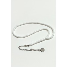 Zero Land Spt-Gld Kapsül Plastik Tesbih 4X10 mm Beyaz