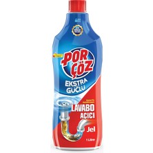 Porçöz 1 Lt Jel Lavabo Açıcı %100 Acı Badem Yağı İçeren Ekstra Güçlü Temizlik Ürünü