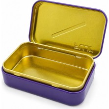 Han Tobacco Mor Metal Çok Amaçlı Taşıma Kutusu 11X7X3,5 cm Saklama ve Tütün Kutusu