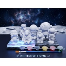 Kraterya Home Galaksi Kaşifleri - 3D Taş Boyama Seti (7 Figür + Boya,fırça Seti)