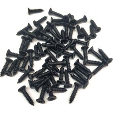 Siyah 1000 Adet Klips Vidası 2,2x9,5 mm Yhb - Konik Başlı Kutu, Sandık, Ayak, Askı,  Mini Vida
