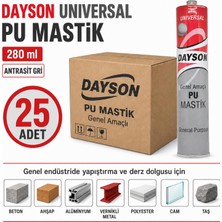 Dayson Arge Toptan Universal Pu Mastik 280 ml Antrasit Gri 25 Adet
