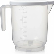 Pratik Mutfak Ölçü Kabı - 2 Litre Dereceli Şeffaf Hazne Bpa Free