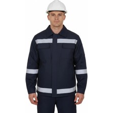 Empressco Iş Montu, Iş Kabanı(Lacivert) Su ve Rüzgar Itici, Gizli Kapşonlu Hi-Vis , Workwear