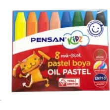 Pensan Kidz Pastel Boya, 8 Renk, Çocuklar Için