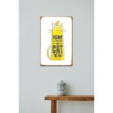 Kuşe Kağıt Duvar Posteri Cat Is Retro Vintage DRTR0040