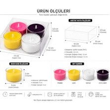 Mum Seti 4 Lü - Dekoratif Mum Seti – Uzun Yanma Süreli - Kurşunsuz Fitilli – Ev - Spa - Yatak Odası ve Davet Organizasyonlar - Renkli - Ucuz - Hediyelik - Nişan - Düğün - Masaj -Sarı-Pembe-Beyaz-Mor