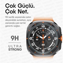 Galaxy Watch Ultra 47MM 2024/2025 Için 2'li Paket (2 Adet) Kolay Kurulum Otomatik Hizalama Aparatlı Şeffaf 9h Sertliğinde Gerçek Temperli Cam Ekran Koruyucu (Galaxy Watch Ultra 47MM)